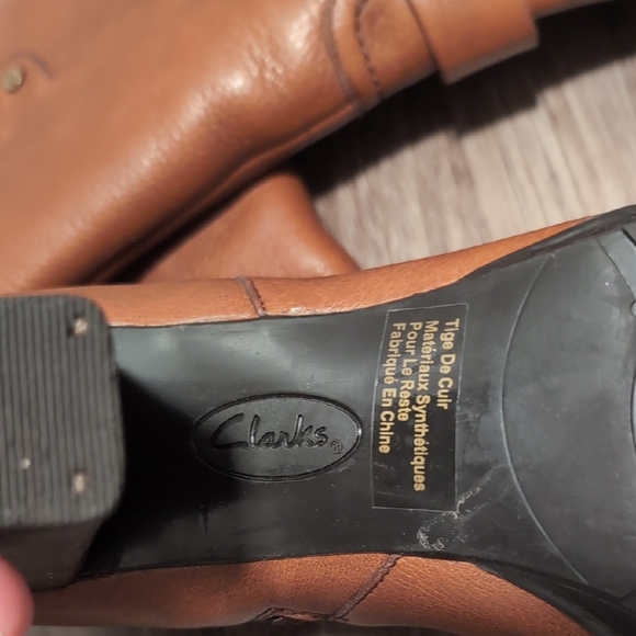 Clarks Chestnut Heeled Boots - Picture 2 of 10